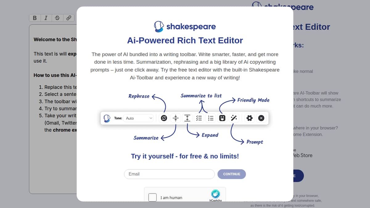 Shakespeare Ai Toolbar