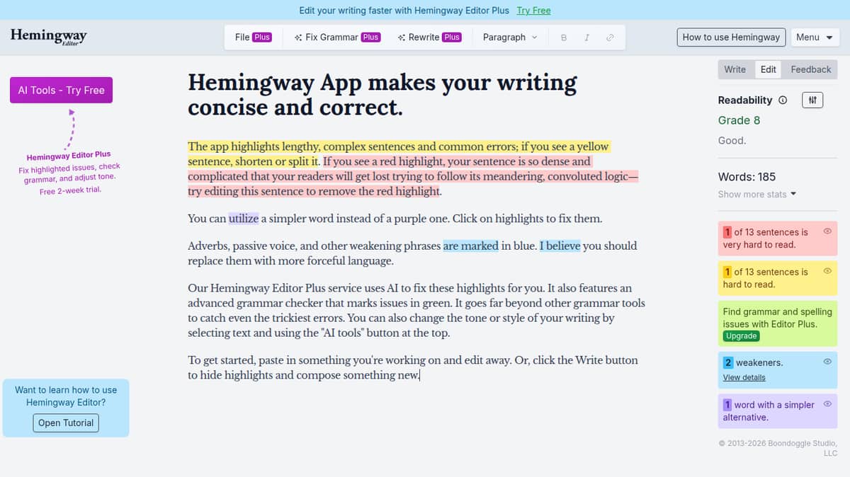 Hemingway Editor