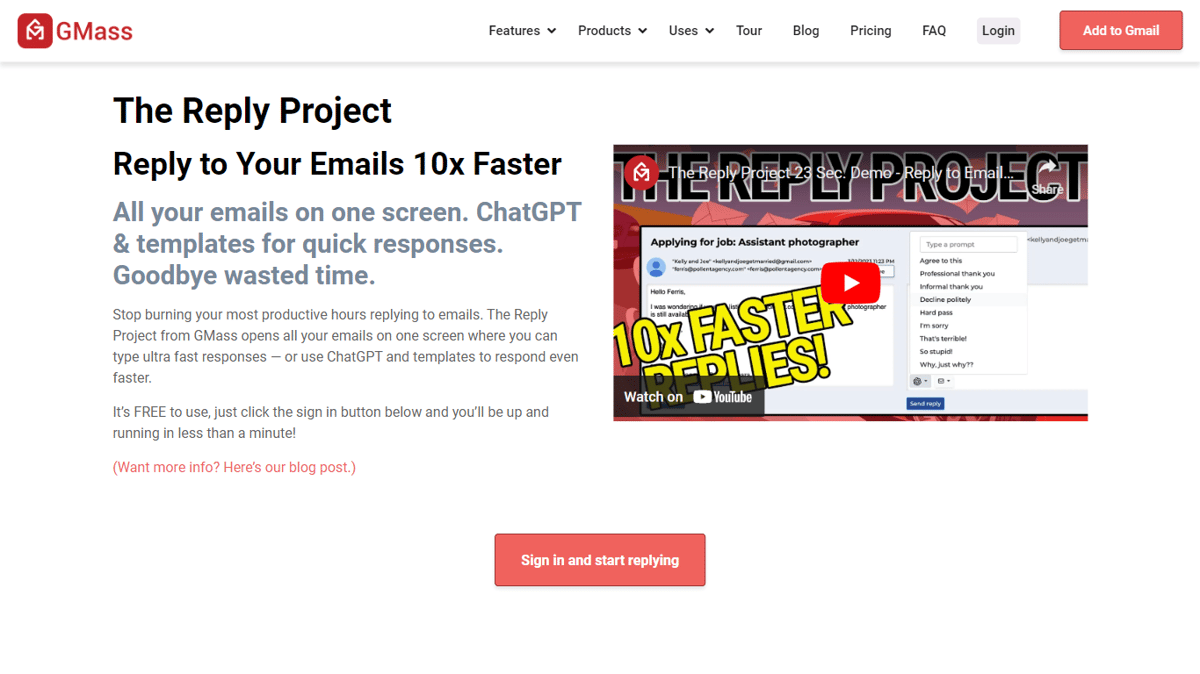 The Reply Project By GMass