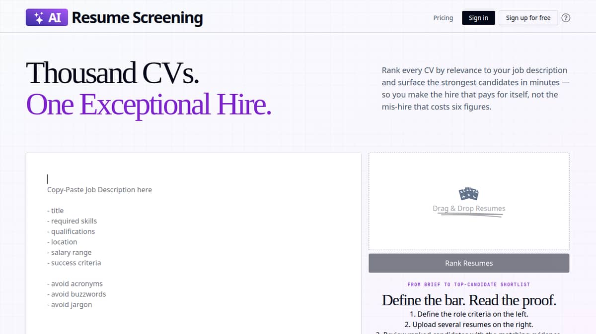 Resume Screening AI