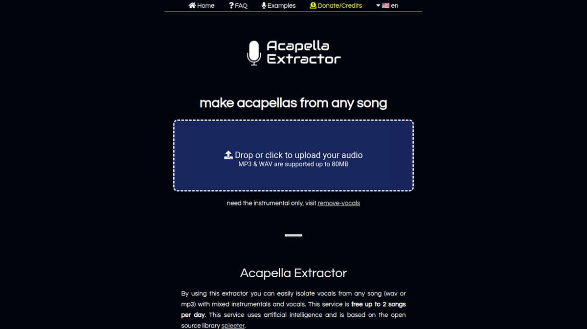 Acapella Extractor