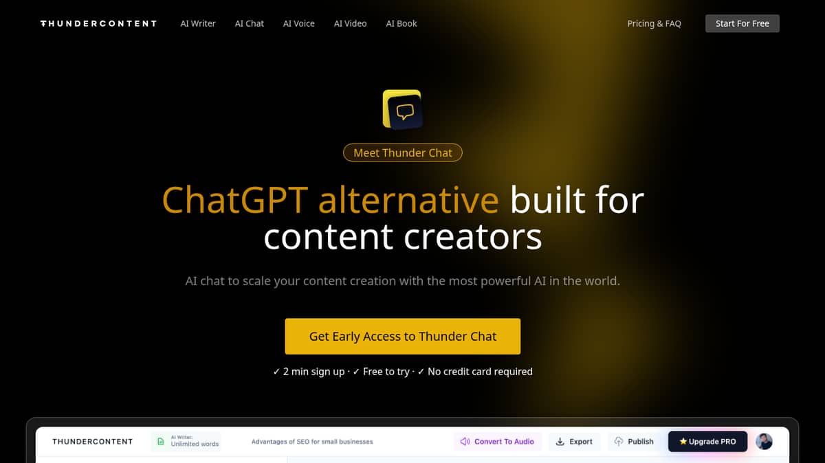 Meet Thunder Chat - Thundercontent