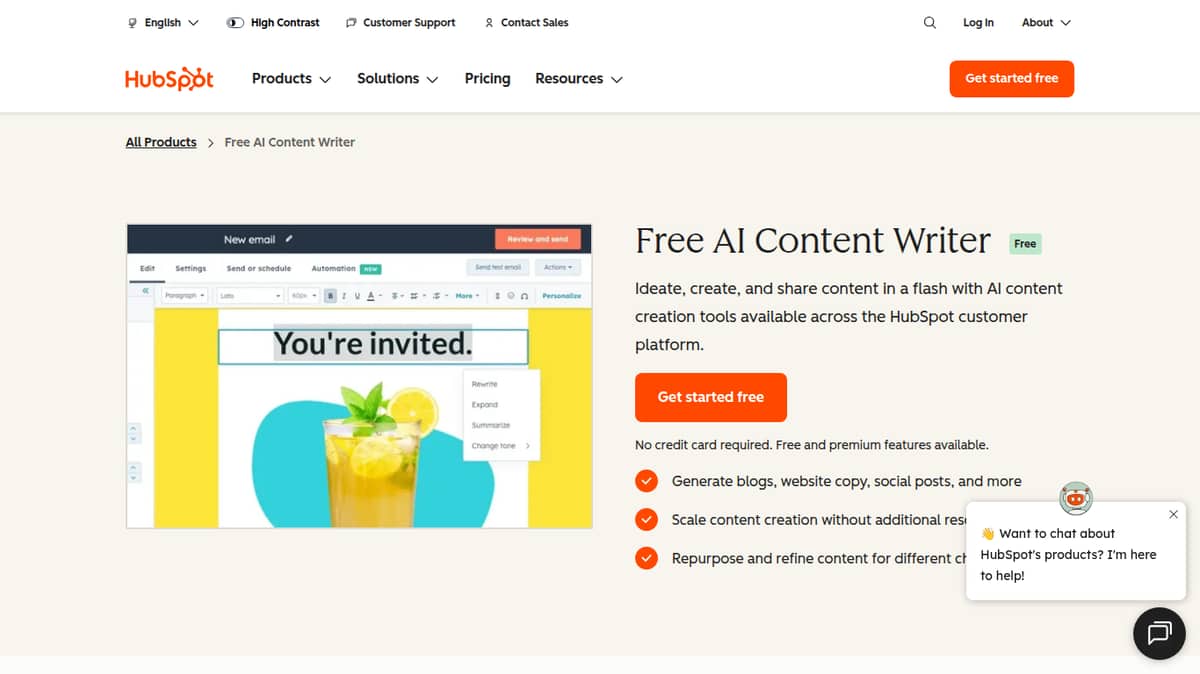 AI Content Writer | HubSpot