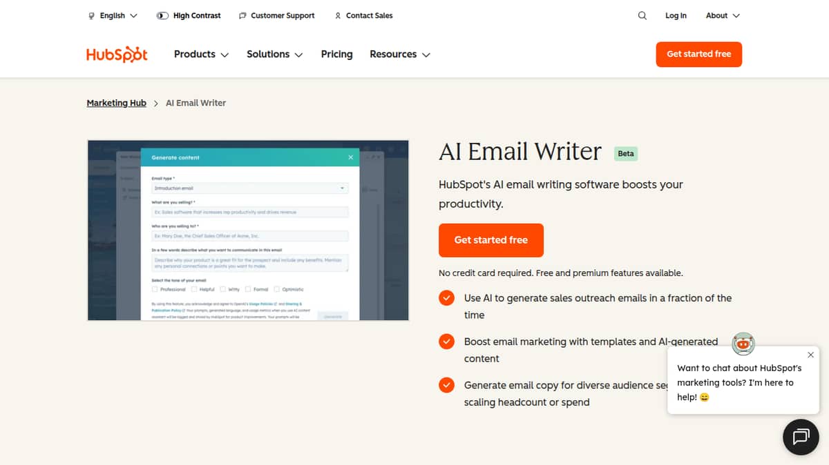 AI Email Writer | HubSpot