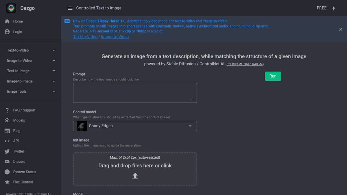 Controlled Text-to-image By Dezgo