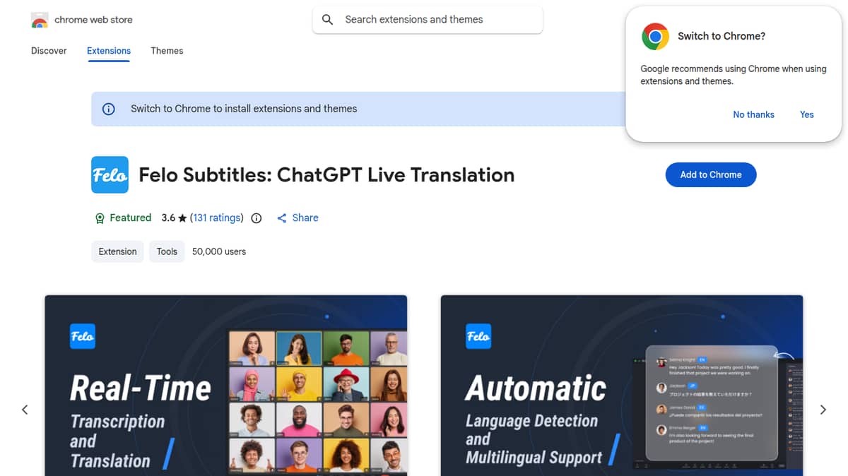 Felo Subtitles - Chrome Web Store