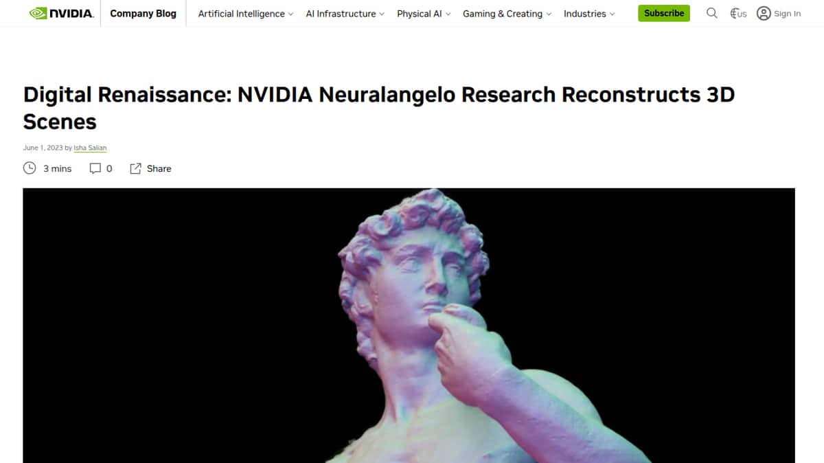 Neuralangelo Research Reconstructs 3D Scenes | NVIDIA