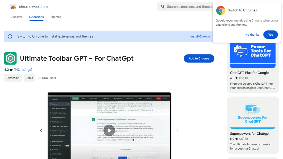 AI Toolbar (formerly Ultimate Toolbar GPT)