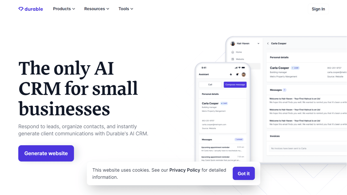AI CRM Software | Durable