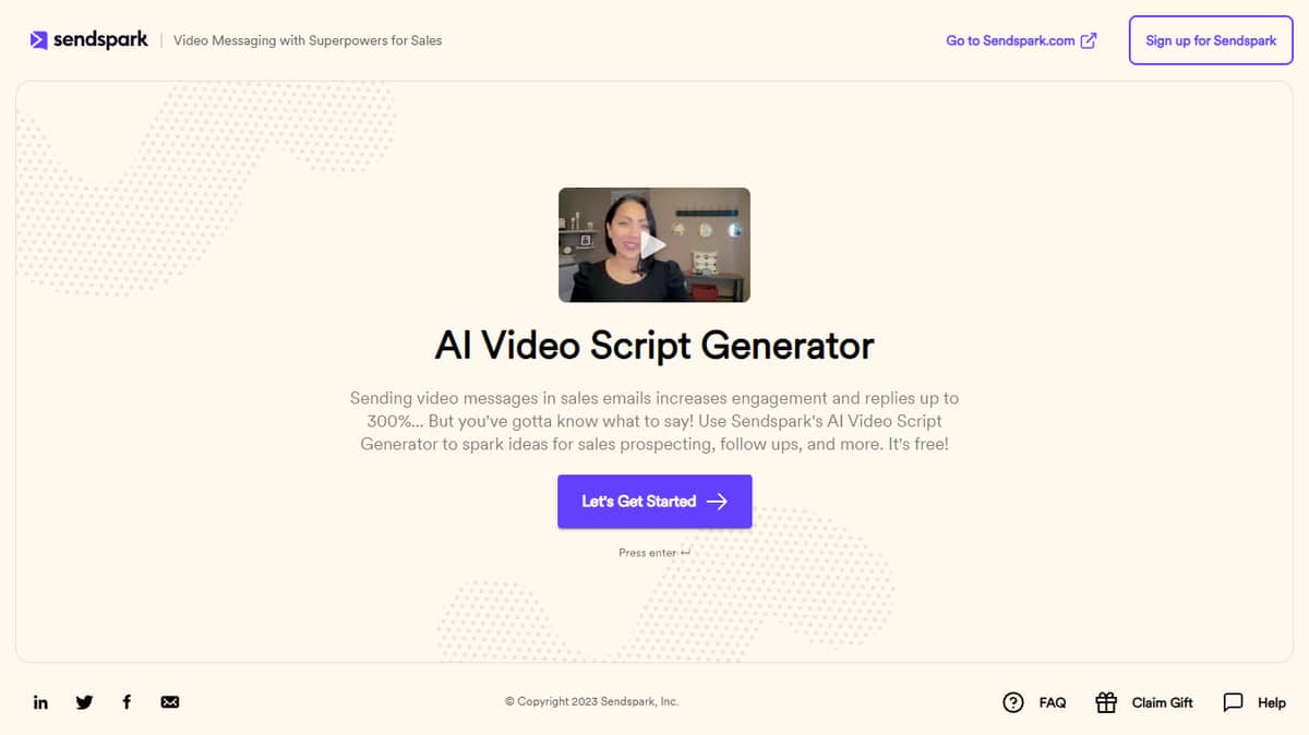 AI Generated Scripts | Sendspark
