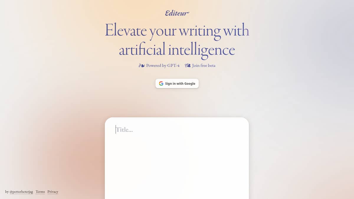 Editeur