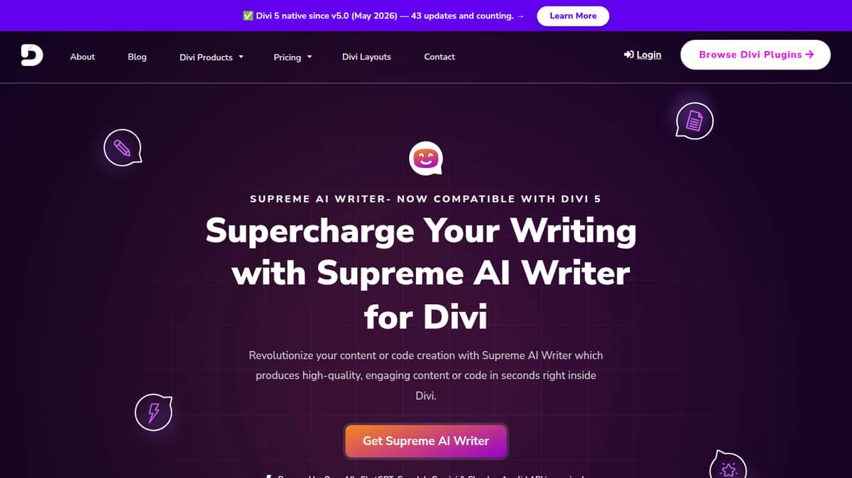 Supreme AI Writer for Divi – Divi Supreme