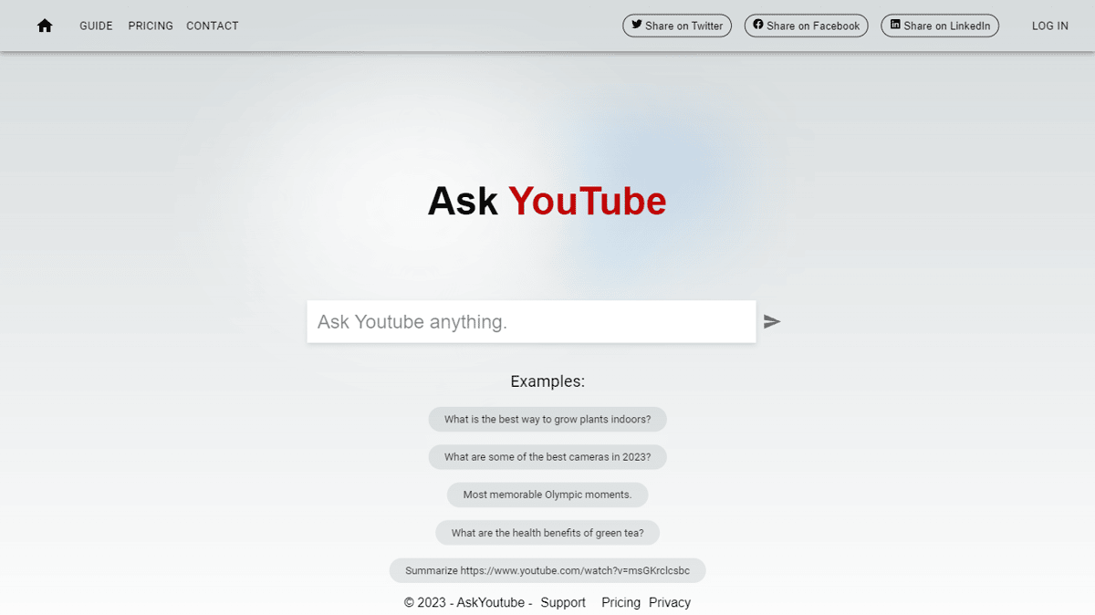 Ask Youtube