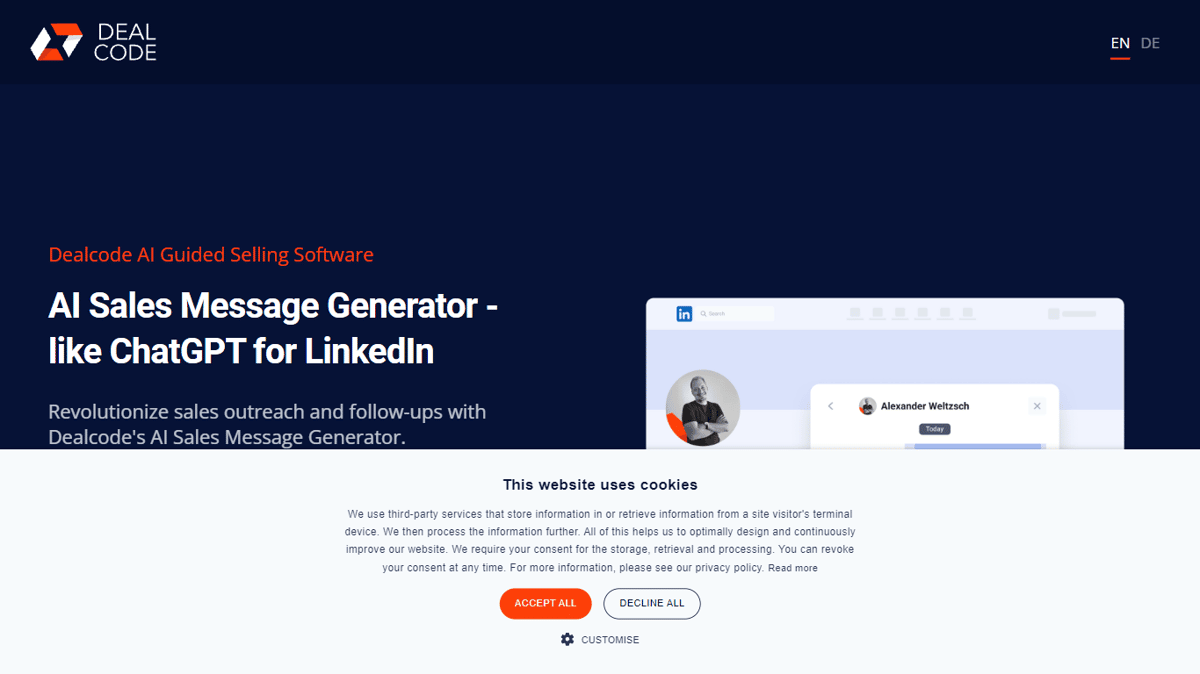 Dealcode's AI Sales Message Generator