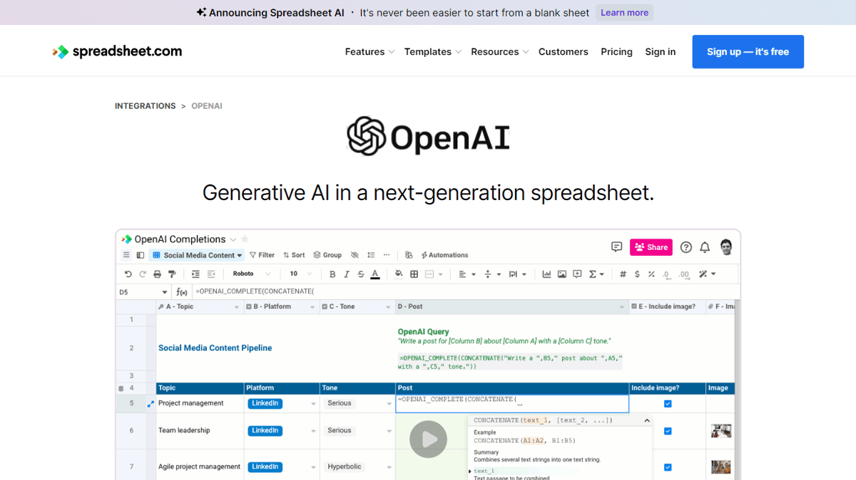 Spreadsheet.com