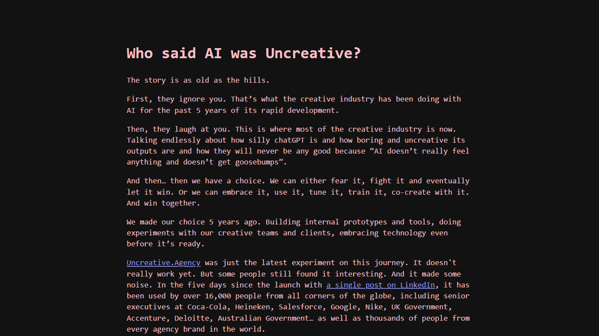 UNCREATIVE