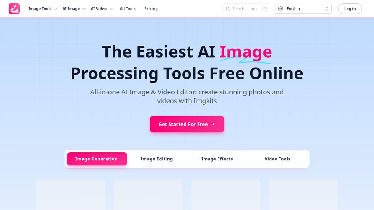 Imgkits - AI Image Processing Tools Online