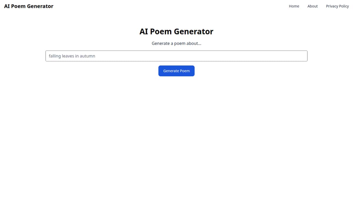 AI Poem Generator