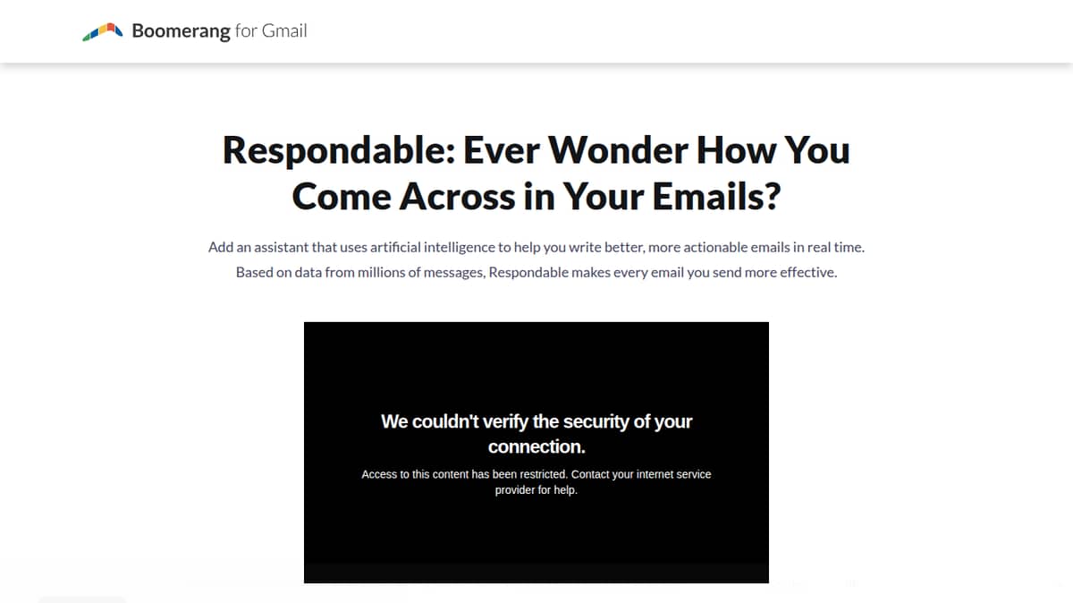 Respondable | Boomerang for Gmail