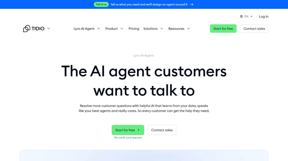 Lyro AI | Tidio