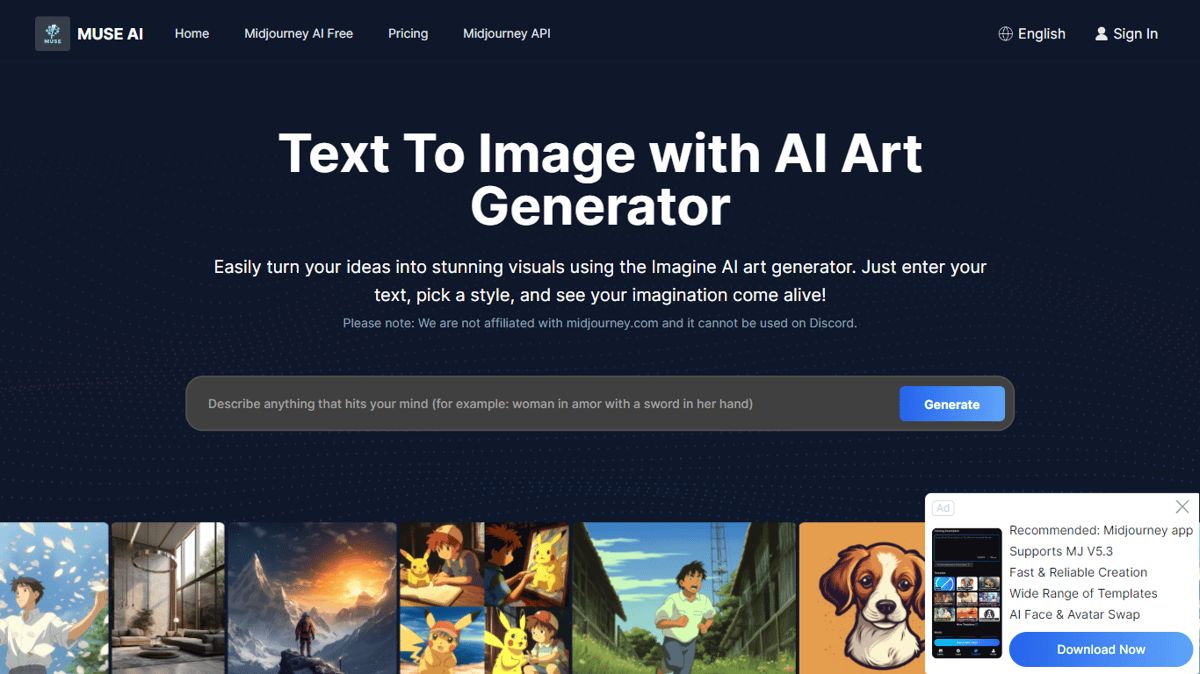 Midjourney AI | MUSE AI