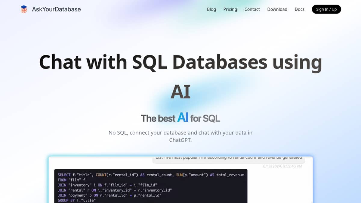 AskYourDatabase AI