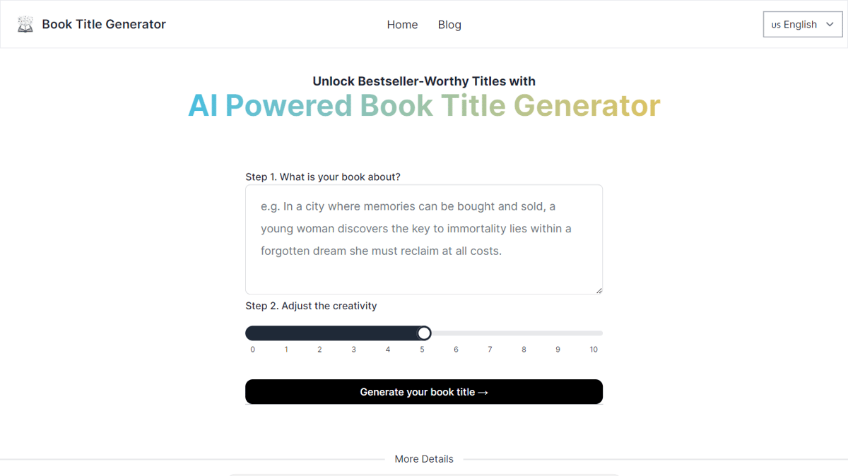 AI Book Title Generator
