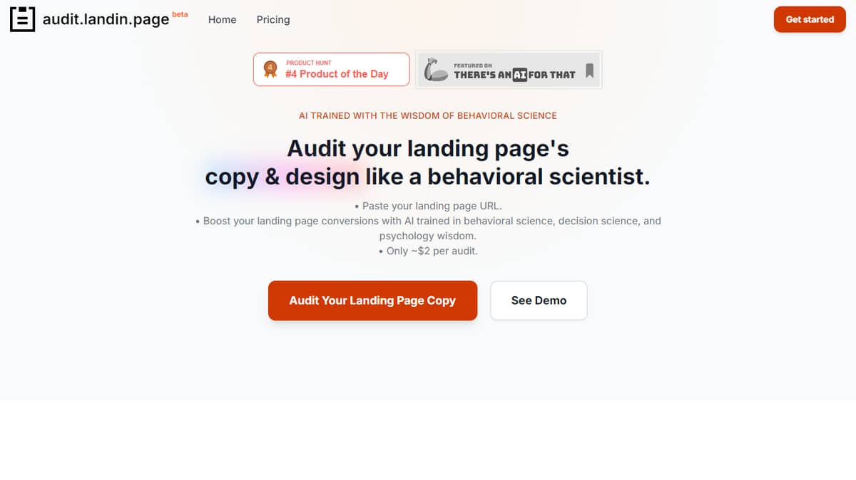 Audit Landing Page