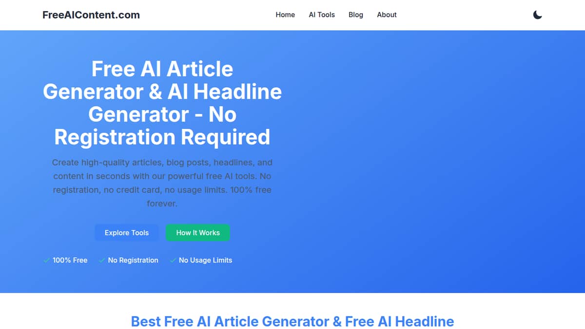 Free AI Content